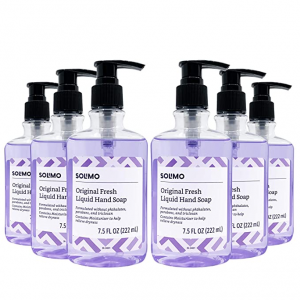 Solimo Original Fresh Liquid Hand Soap, 7.5 Fluid Ounce, Pack of 6 @ Amazon