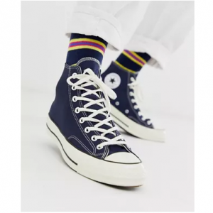 Converse Chuck 70 Hi canvas sneakers in obsidian