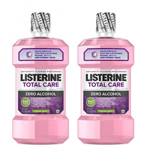 Listerine Total Care Alcohol-Free Anticavity Mouthwash, Fresh Mint Flavor, 1 L (2 Pack) @ Amazon