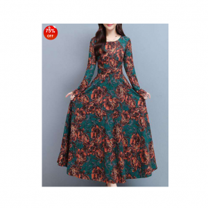 BerryLook Over the knee print dress