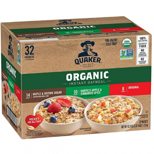 Quaker Instant Oatmeal, 3 Flavor Variety Pack, Individual Packets, 32 Count @ Amazon