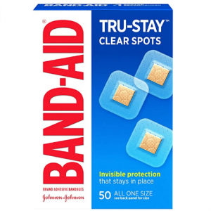 白菜价：Band-Aid 透明创可贴 50片 小片装 @ Amazon