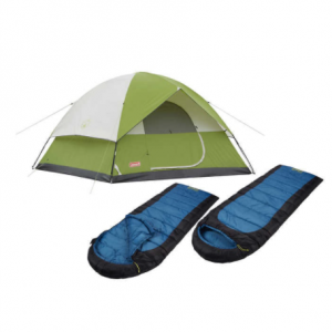 Coleman 4 Person Tent and 2 Sleeping Bag Bundle $99.99