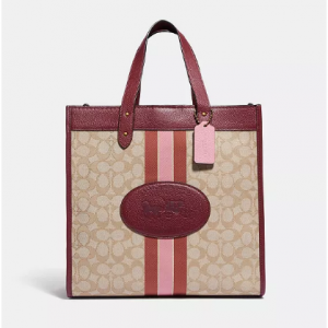 40% off COACH Field Tote In Signature Jacquard With Coach Branding @ Macy's 
