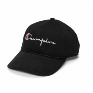 Champion Life Script Logo Hat Reverse Weave Fleece Dad Classic Curved Bill Strap @ eBay US