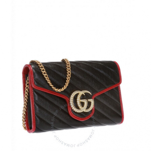 JomaShop官網 GUCCI GG Marmont 紅黑配色鏈條包熱賣