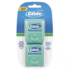 oralbglide薄荷味牙线40m2盒amazon