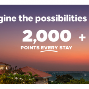  Earn 2,000 Points every stay, plus 5,000 Points every 5 nights @Hilton