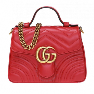 30% off GUCCI Red GG Marmont Mini Top Handle Bag @ JomaShop