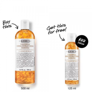Buy one and receive one complimentary mini @Kiehl's CA