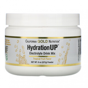 California Gold Nutrition, HydrationUP，電解質飲品混合粉劑，熱帶水果，8 盎司（227 克）@ iHerb