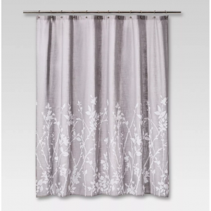 Floral Print Shower Curtain Gray - Project 62 @ Target