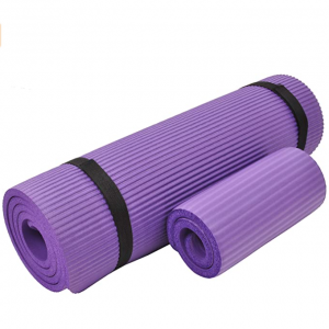 Everyday Essentials 1/2-Inch Extra Thick High Density Anti-Tear Exercise Yoga Mat with Knee Pad 