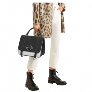 55% off JW Anderson Disc Two-tone Leather And Suede Shoulder Bag @ THE OUTNET US