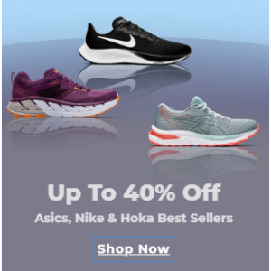 Up To 40% Off Ascis, Nike & Hoka @ JackRabbit