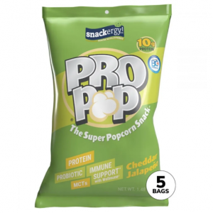 Snackergy PRO POP® 高蛋白爆米花 切达干酪墨西哥胡椒 5袋