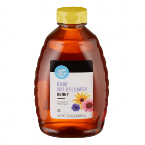 Amazon Brand - Happy Belly Raw Wildflower Honey, 32 oz