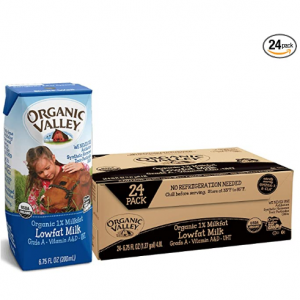 補貨：Organic Valley 有機1%低脂原味牛奶 6.75 oz 24盒裝 @ Amazon