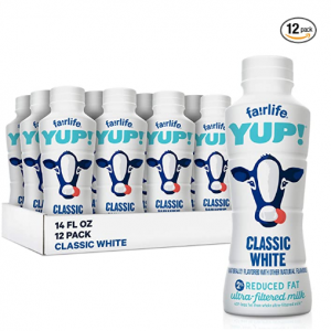 fairlife YUP! Low Fat Ultra-Filtered Milk, Classic White, 14 Fl Oz, 12 Count @ Amazon