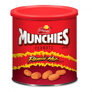 Munchies Flamin' Hot Flavored Peanuts, 16 Ounce (4 Canisters) @ Amazon
