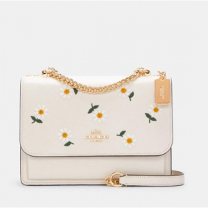 klare crossbody with daisy embroidery