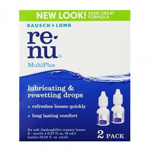 Bausch + Lomb ReNu MultiPlus Lubricating & Rewetting Drops, 0.27 Ounce Bottle Twinpack @ Amazon