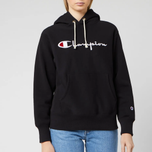 Champion Women's Big Script Hooded Sweatshirt - Black