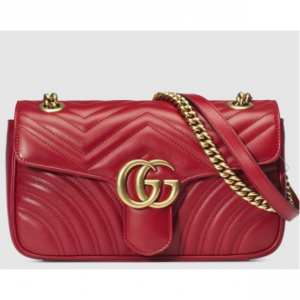 Gucci GG Marmont 小号链条包，红色，史低价 
