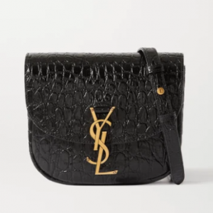 SAINT LAURENT Kaia Small Croc-effect Leather Shoulder Bag @ NET-A-PORTER