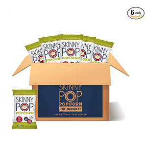 SKINNYPOP Original Popped Popcorn, Individual Bags, 4.4 Ounce (Pack of 6) @ Amazon