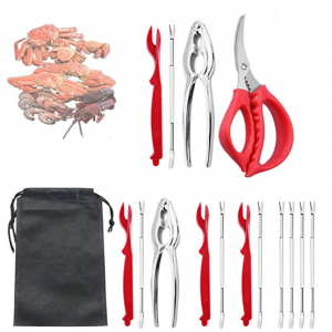 Quvivior 海鲜工具16件套装 吃螃蟹龙虾必备神器 @ Amazon