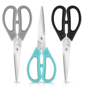 iBayam Kitchen Shears Scissors Stainless Steel, 3-Color 8 Inch @ Amazon