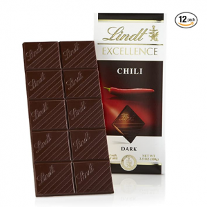 Lindt Excellence Bar, Chili Dark Chocolate, 3.5 Ounce (Pack of 12) @ Amazon