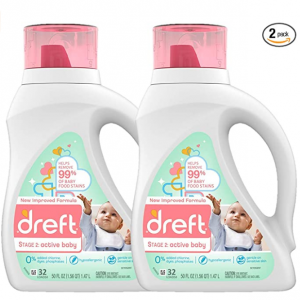 Dreft 第二阶段高效宝宝洗衣液, 1.47升 (2瓶)  @ Amazon