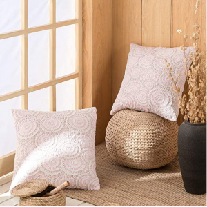 Simple&Opulence Rondo Flower Pattern Throw Pillow Covers 18x18 inch Set of 2 @ Amazon