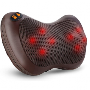 JYMY Shiatsu Neck Back Massager Kneading Massage Pillow with Heat @ Amazon