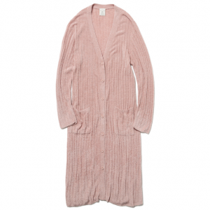 gelato pique  軽やかさが魅力 ふわふわ薄手のリブロングカーディガン