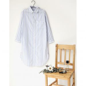 Mon cher pigeon*  羽織っても使える ゆったりめのロングシャツワンピース