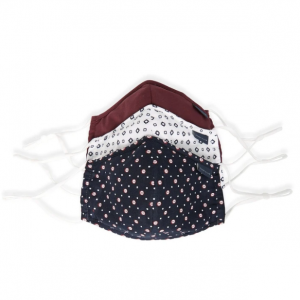 Perry Ellis Reusable Poplin 3 Pack Rounded Fabric Face Masks