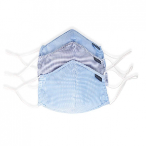 Perry Ellis Reusable Poplin 3 Pack Rounded Fabric Face Masks