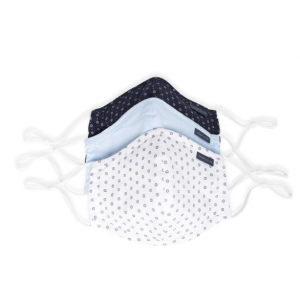 Perry Ellis Reusable Poplin 3 Pack Rounded Fabric Face Masks