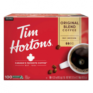 Tim Hortons Coffee Original Blend K-Cup Pod, 100-count @ Costco