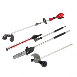 Milwaukee M18 FUEL Grass Trimmer w/ Pole Saw, Hedge Trimmer, Edger Attachments @ Home Depot