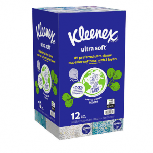 Kleenex Ultra Soft Facial Tissue, 3-Ply, 85-count, 12-pack @ Costco 