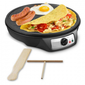 J-Jati SW603P 12英寸不粘电煎饼炉, 含木制煎饼刮板 @ Walmart