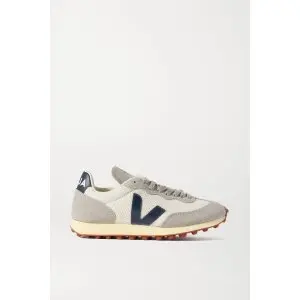 VEJA + NET SUSTAIN Rio Branco Leather-trimmed Suede And Mesh Sneakers Sale @ NET-A-PORTER 