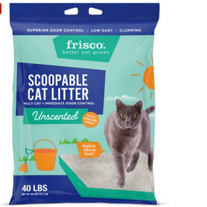 Frisco Multi-Cat Baking Soda Unscented Clumping Clay Cat Litter, 40-lb bag @ Chewy