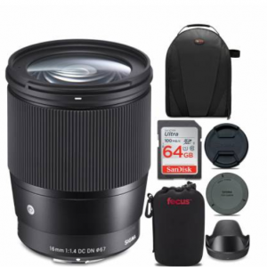 $50 off Sigma 16mm f/1.4 DC DN Contemporary Lens for Canon EF-M @Focus Camera