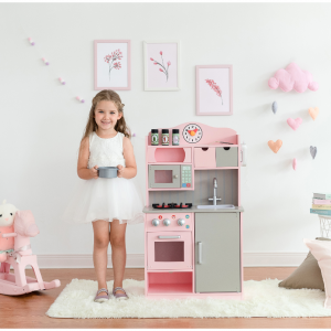 Teamson Kids Little Chef Florence Classic Play Kitchen - Pink / Grey @ Walmart 
