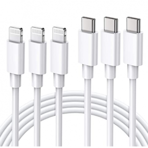 Extra 8% off Nikolable 3Pack 6FT iPhone 12 Fast Charger Cable @Amazon